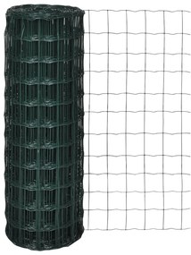 vidaXL Euro gard, verde, 25 x 1,2 m, oțel