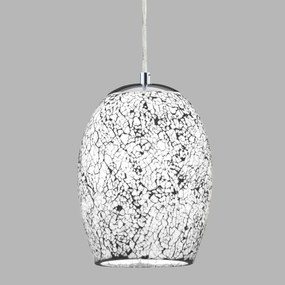 Pendul design modern Crackle alb mozaic 8069WH SRT