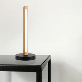 Lampă LED de birou VERDE LED/10W/230V 3000K stejar/negru