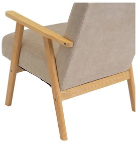 Fotoliu bej cu tapițerie din chenille Vintage – Casa Selección