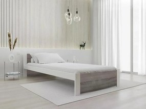 Pat IKAROS 80 x 200 cm, alb/stejar trufa Saltea: Saltea Coco Maxi 20 cm, Somiera: fara somiera