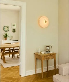 Halo Design 745111 - Aplică de perete PARIS 1xE27/40W/230V Ø 56 cm crem/stejar