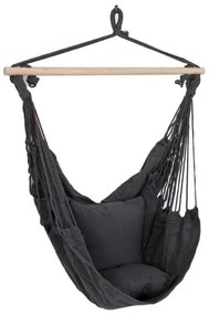 Fotoliu suspendat de grădină negru capitonat Tobago – Garden Pleasure