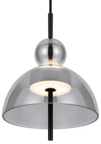 Lustra/Pendul LED design modern decorativ Bangkok 25cm, fumuriu