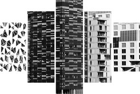 Tablou cu arhitectura alb neagră (150x105 cm)