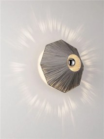 Aplica de perete cu design texturat ELVIO gri 30cm