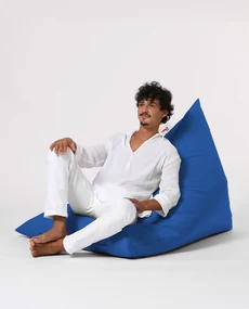 Fotoliu puf pentru grădină Pyramid Big Bed Pouf - Blue