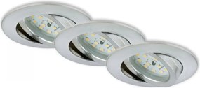 Briloner 7296-039 - Set 3x LED plafonieră încastrată pentru baie 1xLED/6,5W/230V IP23