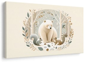 Tablou urs și animale din pădure