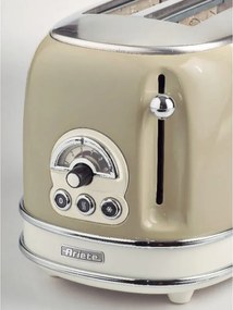 Resigilat: Prajitor de paine Ariete VINTAGE 0155/03, 810W, 2 felii, 3 functii, 6 trepte, Tava irimituri detasabila, Bej