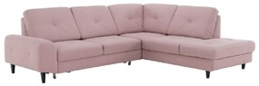 Canapea extensibilă, stofă roz pudră, dreapta, PRAGA