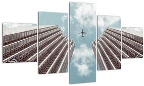Tablou cuavion între clădiri (125x70 cm), în 40 de alte dimensiuni noi