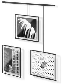 Rame negre de agățat 3 buc. din metal 73x82 cm Exhibit – Umbra