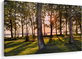 Tablou cu pomi lângă lac (90x60 cm)