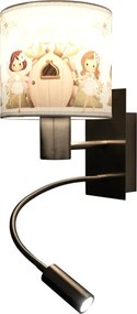 Brilagi - Lampă LED flexibilă BOBO 1xE27/25W/230V + LED/3W m. crom/alb/roz/zâne
