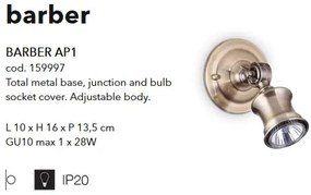 Aplica de perete design clasic BARBER AP1