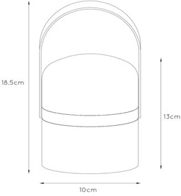 Lampă LED dimabilă de exterior Lucide 06802/01/30 LITTLE JOE LED/0,3W/3,7V IP44
