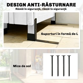 Outsunny Căsuță de Grădină din Lemn, Depozit cu Rafturi Reglabile și Acoperiș Zincat | Aosom Romania