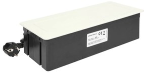 Priza incastrabila dreptunghiulara, neechipata, 6 module, cablu 1.5m, alba, Orno Norger