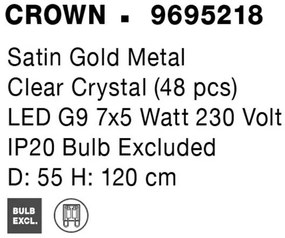 Lustra suspendata eleganta design modern Crown 55cm