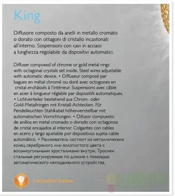Plafonier cristal Venezian diam.53,5cm KING PL9 ORO 073262
