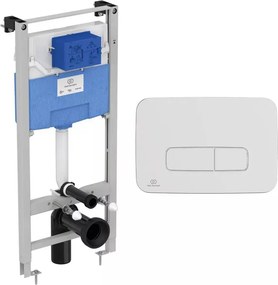Set rezervor WC cu cadru Ideal Standard ProSys si clapeta Oleas M3 crom lucios
