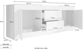 Comodă NERILA albă/maro