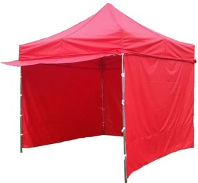 Cort petrecere in grădină PROFI STEEL - 3 x 3 m, roșu