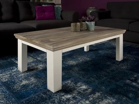 Masuta de cafea dreptunghiulara din lemn 130x75x45 cm gri/alb