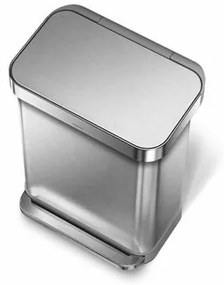 Simplehuman Coș de gunoi cu pedală 55 l, argintiu, 55 l