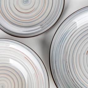 Set de masă ceramic SPIRAL GREY 30 piese