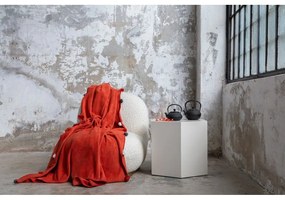 Cuvertură cărămizie din polar, fleece 150x200 cm Pom Pom – Mijolnir