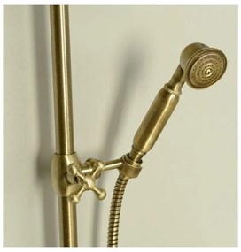 Set de duș în culoarea bronzului din alamă 142 cm cu duș suspendat/cu duș de mână Antea – Sapho