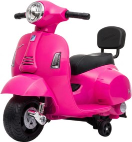 AIYAPLAY Motocicletă Electrică pentru Copii 1,5-3 Ani Mini Vespa Gts 7,2V, Roz | Aosom Romania