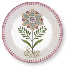 Farfurie din porțelan, Pip Studio, White, 21cm, colecția Lily&amp;Lotus