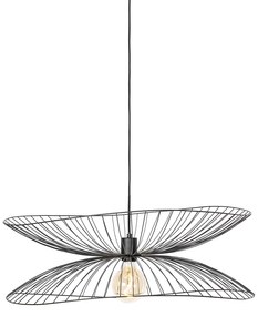 Lampă pendant de design neagră 66cm - Pua