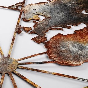 Decorațiune de perete 120x60 cm metal hartă a lumii