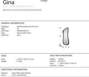 Oglinda decorativa moderna Gina bronz