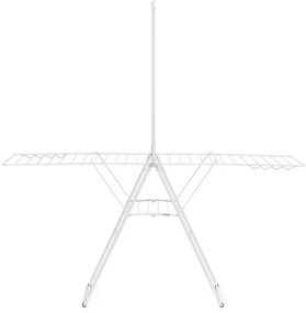 Uscator de rufe Brabantia Hangon 1004170, 25 m, 8 umerase, Blocare pentru copii, Tija suplimentara, Alb