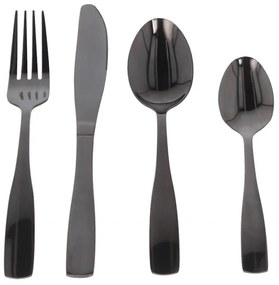 ShopJK SET DE TACIMURI INOX PENTRU 6 PERSOANE - NEGRU