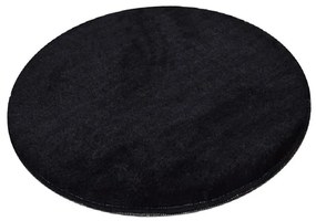 Covor Chilai Home 882CHL1042, diametru 90 cm, fire acrilice antibacteriene, negru