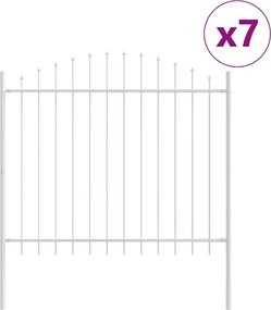 vidaXL Gard de Grădină 7 pcs Alb 170 x 190 cm