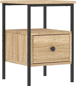 vidaXL Noptieră, stejar sonoma, 34x36x50 cm, lemn compozit