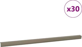 vidaXL Profile pentru marginea treptelor 30 pcs Șampanie