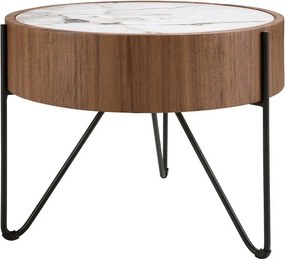 Masuta auxiliara deosebita design LUX Walnut-Marble