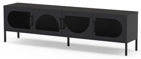 Comodă TV neagră 180x50 cm Tayra – Marckeric