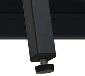 Servanta, negru, 38x35x70 cm, otel si sticla 1, Negru