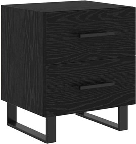 vidaXL Dulap de noapte Stejar Negru 40 x 35 x 47,5 cm Lemn compozit