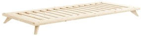 Pat din lemn masiv de pin cu somieră 90x200 cm Senza – Karup Design