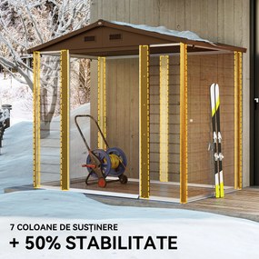 Outsunny Magazie Grădină Magazie Pentru Unelte Grădină Cu Uși Glisante 235.7x152x208.7cm | Aosom Romania